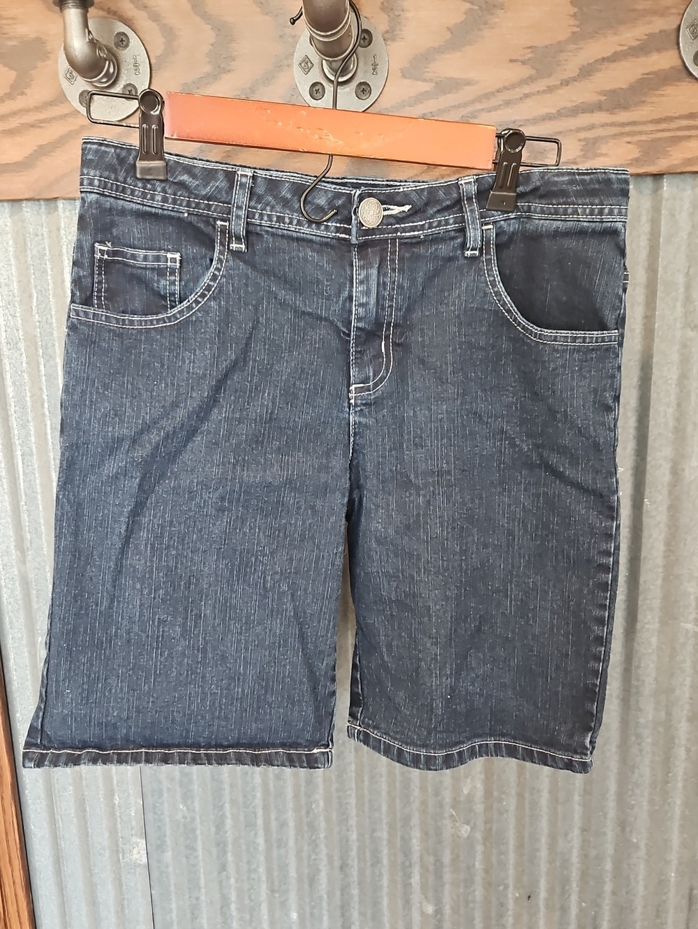 Circo Dark Blue Denim Bermuda Shorts